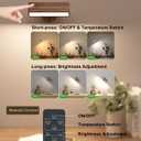 DetarZinLED Wooden Wall Sconce Battery Operated with Remote,Rechargeable Wall Lights for Bedroom with 3 Color Temperature, Magnetic, Stick-On, Dimmable Wall Reading Lights (Walnutwood, 2 Pack)