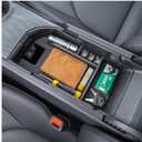 TOPINSTALL Center Console Tray Compatible with 2018-2024 Toyota Camry XLE XSE and 2020-2024 Camry LE SE with Dual USB Ports, Interior Accessories Armrest Console Organizer (Not for 2025)