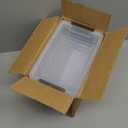 6 Pack Extra Large Pencil Box with Removable Divider, Thickened Pencil Case Bulk, Clear Crayon Marker Organizer Stackable Plastic Small Storage Containers for Pen Craft School Supplies(Grey)