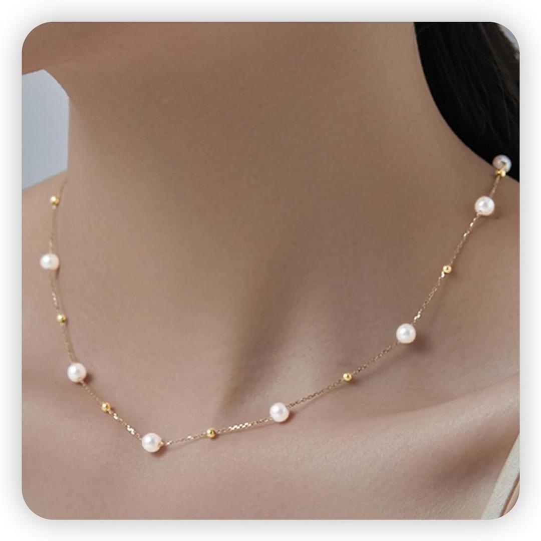 SmileBelle Pearl Necklaces for Women, Daisy Pearl Choker as Y Shaped Pearls Jewelry Gold Heart Necklace for Anniversary Birthday Gifts White Baroque Necklace as Wedding Jewelry SmileBelle Pearl Necklaces for Women, Daisy Pearl Choker as Y Shaped Pearls Jewelry Gold Heart Necklace for Anniversary Birthday Gifts White Baroque Necklace as Wedding Jewelry