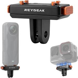 REYGEAK Magnetic Quick Release Mount for Insta360 X5/Ace Pro/Ace Pro 2,X4 Air Magnetic Adapter Base Mount with Dual-Claw for Insta360 Accessories(One Pack)