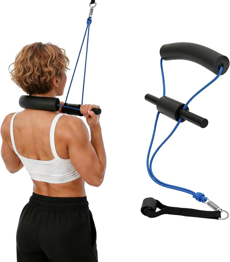 Portable Cervical Neck Traction Device Over Door Home Use for Neck Pain Relief, Portable Neck Stretcher Strap for Spinal Decompression or Physical Therapy, Restore Natural Curve of Neck