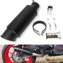 DREAPATS Universal Slip on Modified Exhaust Mufflers with Silencers Compatible with Motorcycle Grom ATV Dirt Bike Street Bike Scooter Pipe Diameter 38mm-51mm Exhaust, Black