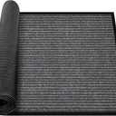 MYFAMIREA Commercial Floor Mat 3' x 10' Extra Large Front Door Industrial Rug Heavy Duty Brush Step Entrance Mat Weather Utility Rug with Non Slip Rubber Backing Low Profile for Entryway, Charcoal Grey