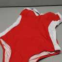 SUUKSESS Womens Tummy Control One Piece Swimsuit Sexy Crisscross Back Bathing Suit, M, Red