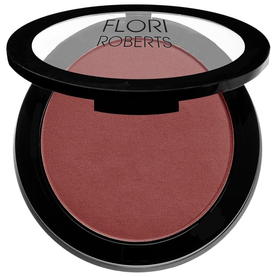 Color Pro Blush by Flori Roberts, Pressed Powder Blush with Buildable Coverage, Complexion Enhancing Makeup (0.15 Ounce (Pack of 1), Fine Wine)