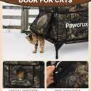 Heated Cat House for Outdoor Cats, Waterproof Insulated Outdoor Cat House with Heating Pad, Weatherproof Elevated Heated Cats House for Outside Feral Cats(Leaf, 25" L x 16" W x 18" H)