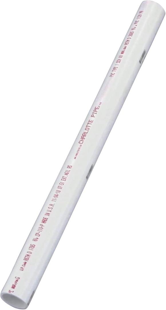 CHARLOTTE PIPE 3/4 IN x 2 FT SCH 40 PLAIN END PIPE PRESSURE (1 Unit Piece)