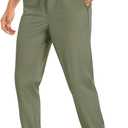 Men's Sweatpants Athletic Pants Joggers with Zipper Pockets Lightweight Quick Dry Workout Track Pants for Gym Running (Green, XXL)