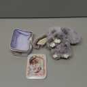 Keychain with Box, Bunny Keychain with Tin, BunnyCute Plush Key chain, Fluffy Car Charm for Bags & Backpacks