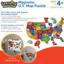 Learning Resources Magnetic U.S. Map Puzzle - Educational Map of The United States of America, Geography Matching Games, Kids Homeschool and Classroom Must Haves, Gifts for Boys and Girls