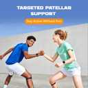 EKZ High-Elastic Silicone Patella Strap: Ergonomic Knee Band for Patellar Tendon Support, Pain Relief, Anti-Slip Design for Tendonitis, Running, Basketball, Jumping Sports, Unisex, 2-Pack (Black M)