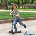 Lifemaster Mini 3-Wheel Kids Scooter with Multi-Color Wheel Lights 4-Height Adjustable Handlebar, Wide Anti-Slip Deck, Child Safety Certified, Boys & Girls Ages 2+ Supports Up to 110 lbs