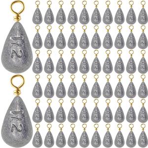 Bass Casting Swivel Bell Sinkers Fishing Weights Drop Shaped Fishing Sinkers Catfish Weights for Ocean Saltwater Surf Bass Casting Gear Tackle