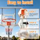 Basketball Rim, 18-inch Standard Basketball Hoop Replacement Rim Orange Steel Wall-Mounted Portable Suitable for Outdoor and Indoor Use