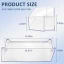 W11239961 W10900538 Door Bin Replacement,Refrigerator Door Shelf Compatible for Whirl-Pool Refrigerator Shelf Replaces 4591452 AP6333410 PS12578777 EAP12578777 Shelves 2Packs