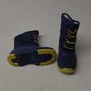 Unisex-Child Snow Boots Winter Waterproof Slip Resistant Cold Weather Shoes (Toddler/Little Kid/Big Kid) (T5 Blue/ Yellow 35)