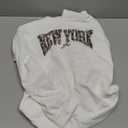 COZYEASE Girl's Letter Camo Graphic Hooded Sweatshirt Long Sleeve Drop Shoulder Hoodie 2025 Fall Outfits Pullover Tops (White, 12 Y)