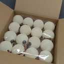 32 Pcs Velvet Christmas Tree Ornaments Balls with Velvet Ribbon Christmas Tree Hanging Decorations Neutral Flocked Balls Bulk for Xmas Home Indoor (White)