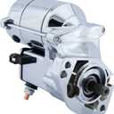 Harley Davidson Chrome Starter Replacement New for 1993-2006 Road King Heritage Softail Dyna Super Wide Glide Ultra Night Train, 3155394A 2280002550 18199N SHD0006C 41052276