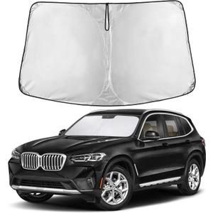 EcoNour Windshield Sunshade Compatible for BMW X3 2018-2024, 2025, 2026 Including sDrive30i, xDrive30i, M40i, and Hybrid Trims, Sun Visor for Front Window Sun Shade Cover, Car Accessories