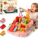 2026 Upgraded Car Adventure Toy for 3 4 5 6 Year Old Boys Girls, Race Track Toy with Steering Wheel & Sound, Montessori STEM Toys for Toddlers, Fine Motor Skills Birthday Gift for 3-5 Year Old Kids, 10 X 10.8 X 7.1 Inches