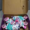 HISULIV Roller Skates for Kids Ages 5 6 8 12 Year Old 4 Size Adjustable Quad Roller Skates for Girls Boys Toddler with Light Up Wheels Best Children Gift for Beginners Indoor Outdoor Sports Pink