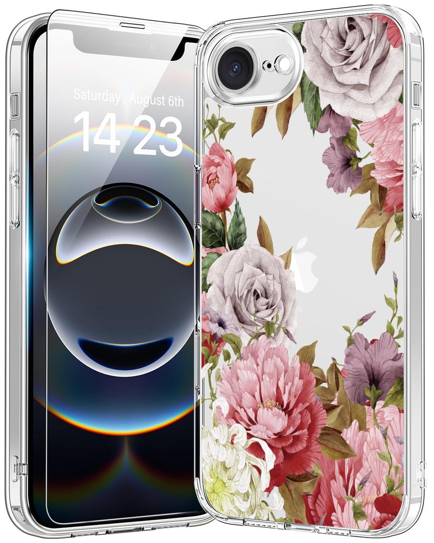 2 x bicol Compatible with 16e Case, Crystal Acrylic Clear Cover, (Mix )
