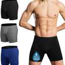 Reusable Incontinence Underwear for Men, Washable Boxer Briefs Protection, Leak Proof Adult Male Diapers for Urinary Absorbency (Mix 3pcs, XXXX-Large)