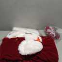 WeGuard Mrs Claus Costume for Women 5PCS Adult Velvet Santa Clause Dress with Hat Apron White Wig Glasses Christmas Suit (Large)