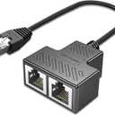 Ethernet Splitter 1 to 2, RJ45 Network Splitter Starlink Ethernet Adapter, LAN Internet Cable Adapter for Cat 5/5e/6/7/8 Cable