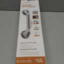 LEVERLOC Grab Bars for Bathtubs and Showers, Shower Handle 17 Inch Strong Suction Bath Handrails, Safety Grip for Bathroom Chair, Bathroom Grab Bar for Senior No Drilling Waterproof,Silver (16.8)