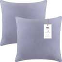 A1 Home Collections Down Alternative Throw Insert, Ready to Use Pillow Pack of 2, 18"x18", Slat Grey