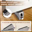2 x Adjustable Loaded Large Door Stoppers, Heavy Duty Wedge Door Stoppers, Made with an Upgraded Non-Slip Material, Rotatable Adjustable, Suitable for Door Gaps Ranging from 0 to 2.8 inches in Height