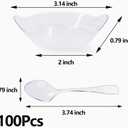 100 Pcs Mini Dessert Plates 5oz Plastic Appetizer Cups with Mini Plates & Forks,Small Plastic Bowls for Parfait, Tiramisu, Mousse