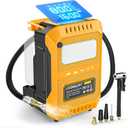 5X Faster Tire Inflator Air Compressor, LIVOWALNY 160PSI Cordless Air Pump Compatible with Dewalt 20V Battery with Digital Pressure Gauge, LED Light, Deflator & Auto Shut-Off for Car, Motorcycle