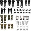 Zipper Repair Kit PRO Upgrade for YKK- Includes #4.5 & #4YG Metal Sliders + Insertion Pins for Jeans, Pants & Outdoor Gear, Compatible with YKK #3#4.5#5 Metal, Plastic & Coil Zippers (20 Pcs)