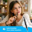 ELETIUO 4-in-1 Silent Fidget Pencil Sensory Focus Tool for Stress Relief, ADHD, Autism & Anxiety. Fine Motor Skills Aid with Textured Silicone Sleeve for for Kids and Adults