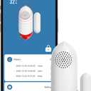 Smart WiFi Freezer Refrigerator Door Alarm with APP Alerts, No Subscription Fee, 0-60s Delay, Scheduled Arm/Disarm, 0-120dB Adjustable Siren with Light for Fridge/Home/Commercial