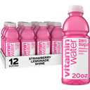 vitaminwater Shine Strawberry Lemonade Zero Sugar, Flavored Water Beverage, 20 fl oz Bottles, 12 Pack