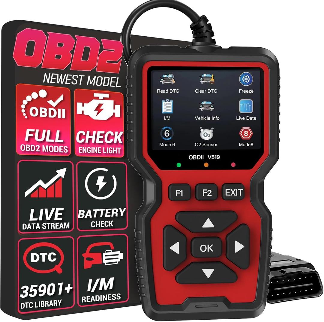 OBD2 Scanner Diagnostic Tool, Check Engine Code Reader OBD2 Scanner with Reset, Mode 6, Mode 8 & I/M Readiness, Auto Check Engine Light Car Diagnostic Scan Tool for All OBDII Car Since 1996