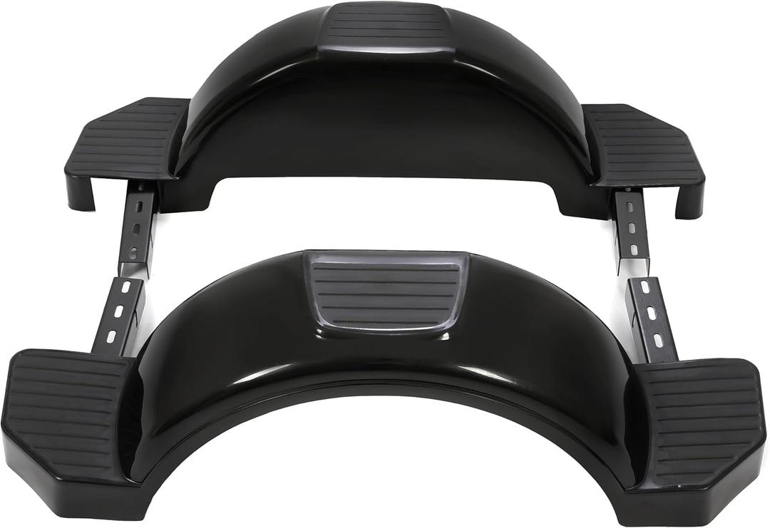 Set of 2 Single Axle Trailer Fenders 13" Wheels Tire Skirt Boat(Black)