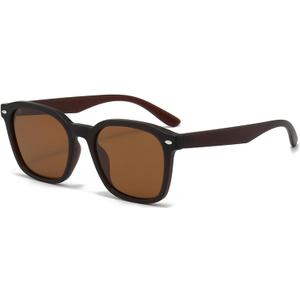 Polarized Sunglasses Women Men, UV Protection,Classic Trendy Shades, Driving Sun Glasses Driving Fishing Golf (Tea Frame/Dark Brown Lens)