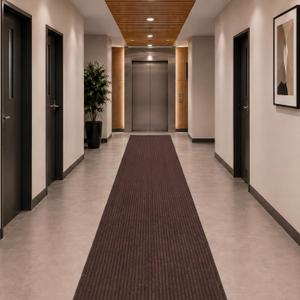 Ottomanson 3x6 Runner Rug, Non-Slip Dirt Trapper Indoor Outdoor Door Mat