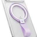 andobil [2025 Unrivaled Stability] Magnetic Phone Grip Holder for MagSafe Ring Stand Holder Kickstand Compatible with MagSafe Accessories for iPhone 17 Air 16 Pro Max Plus 15 14 13 12&Android, Purple (Silicone)
