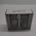 Set of 4 Tabletops Unlimited Snowflake Stemless Wine Glass Set - Green & Grey