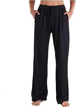 Womens PPants Classic JoggersSofy Winter Pjs Bottoms Wide Leg Baggy Trousers Size XS