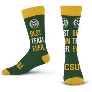 For Bare Feet Best Team Ever Crew Sock NCAA (One Size)