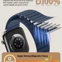 Patented Magnetic Link Sport Band Compatible with Apple Watch Bands Men 44mm 45mm 46mm 49mm 42mm 41mm 40mm 38mm Women, Nylon Sport Loop Strap for iWatch Ultra 3 2 1 SE Series 11 10 9 8 7 6 5 4 3 2 1