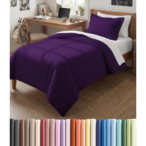 Duvet Cover Twin/Twin XL Size Set - Extra Soft Twin/Twin XL Duvet Cover 68" x 90" with 1 Pillow Sham - Hotel Luxury, Easy Care, Fade Free w/ Zipper Closures & Ties - Comfy, Cozy & Breathable (Purple) (38 - Purple (No Comforter))